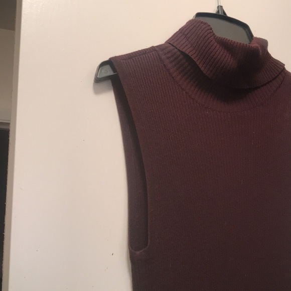 Sexy Two-piece brown MODA Int’l maxi sleeveless sweater dress with duster - Picture 2 of 5